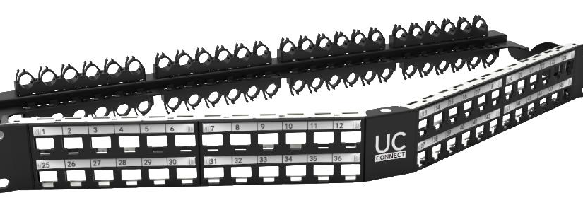 UC CONNECT® HD 1RU 48 PORT UTP/STP UNLOADED PATCH PANEL